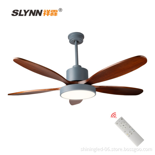 Modern Wood Ceiling Fan with Remote Control and Light (52 Inch/60 Inch) for Home Decor
